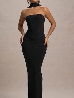 Strapless Black Maxi Dress – Elegant Evening Gown